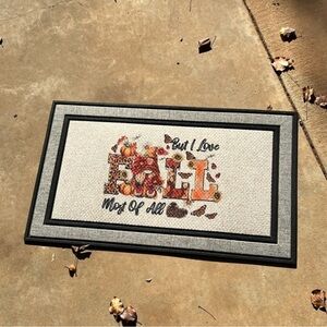 Handmade “But I Love Fall Most of All” Doormat – 18x30 Fall Decor